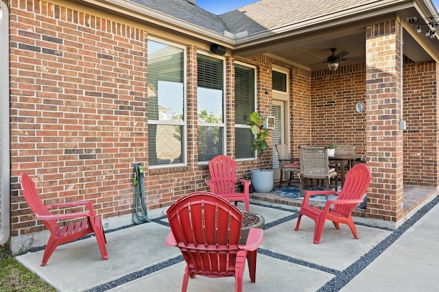 2807 Hadley Spgs, Spring, TX 77386 - view of patio with a ceiling fan