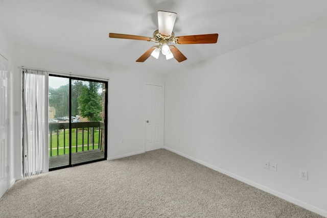 2521 Crosstimbers St Unit A3, Huntsville, TX 77320 - carpeted spare room with baseboards and ceiling fan