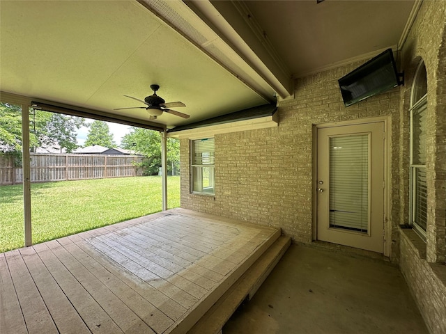 243 Fantasy Ln, Montgomery, TX 77356 - deck with a ceiling fan