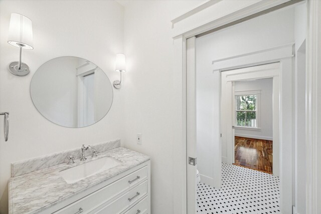 1518 31st St, Galveston, TX 77550 - bathroom with vanity and baseboards