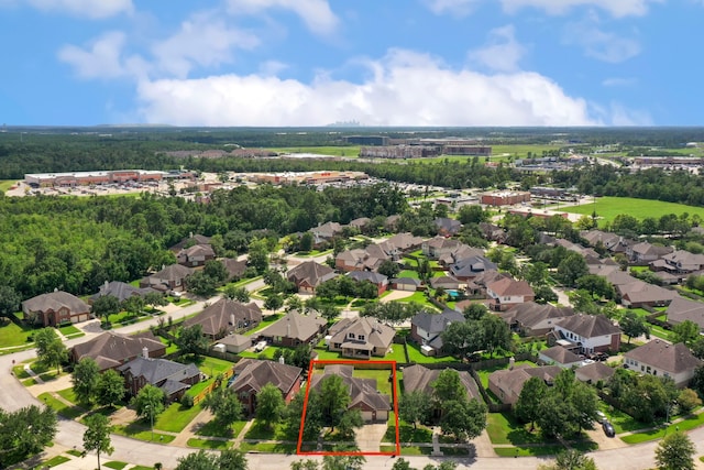 12822 Winding Manor Dr, Houston, TX 77044 - aerial view of residential area with property boundaries highlighted