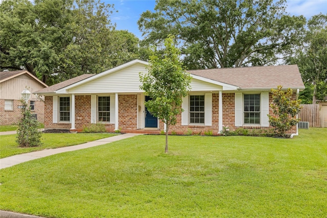 18215 Hereford Ln, Houston, TX 77058 - ranch-style house featuring brick siding, central AC, and roof with shingles