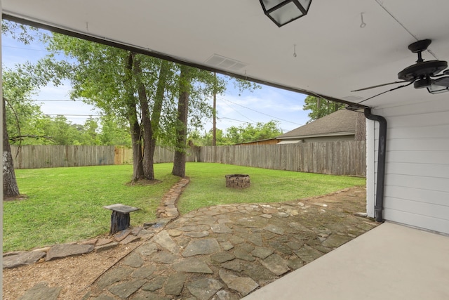 9222 New Forest Rd, Spring, TX 77379 - view of patio with a ceiling fan