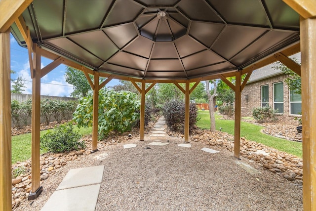 21307 Plum Gate Ct, Richmond, TX 77407 - view of patio / terrace featuring a gazebo