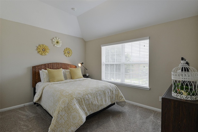 13705 Northline Lake Dr, Houston, TX 77044 - carpeted bedroom with baseboards and vaulted ceiling