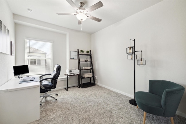 9954 Storehouse Dr, Houston, TX 77080 - office space with light colored carpet, a ceiling fan, and baseboards
