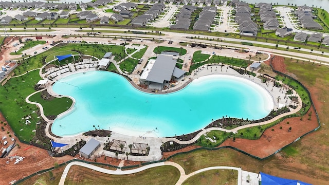 1491 Twilight Green Dr, Katy, TX 77493 - aerial view of property's location with a pool and nearby suburban area