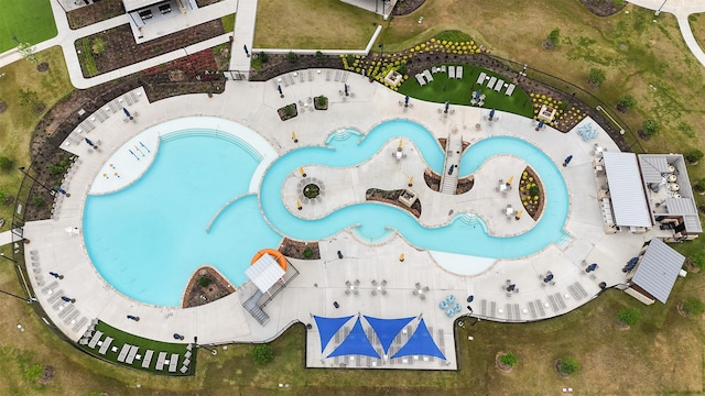 1491 Twilight Green Dr, Katy, TX 77493 - aerial view of a pool area