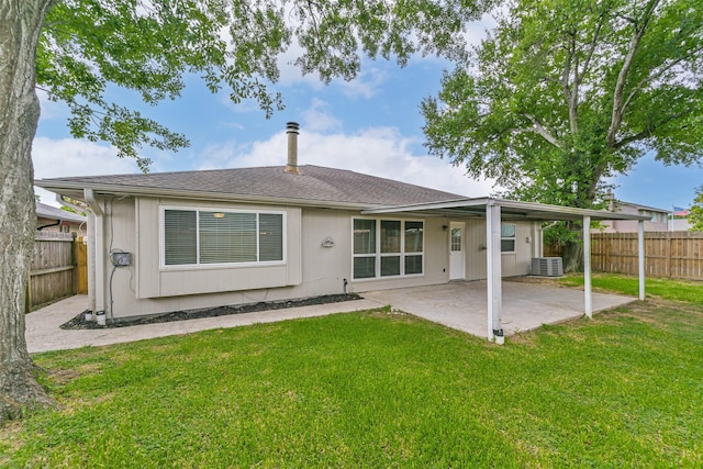 10901 Mesquite Dr, La Porte, TX 77571 - rear view of house featuring a patio area and central AC