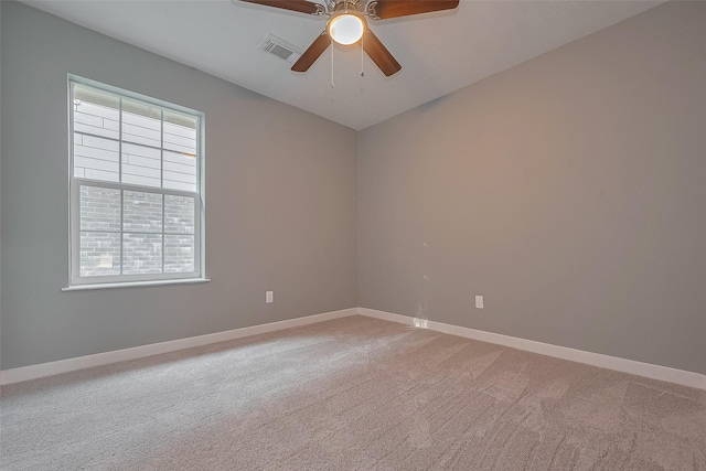 7119 Piney Meadow Ct, Houston, TX 77041 - unfurnished room with ceiling fan, light carpet, and baseboards