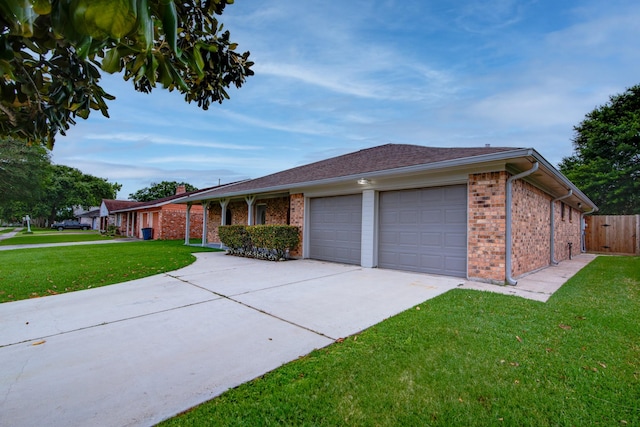 5214 Meadow Crest St, La Porte, TX 77571 - view of front of home featuring a garage, concrete driveway, and brick siding