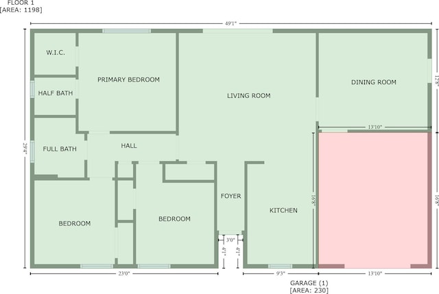 1121 E 13th St, Deer Park, TX 77536 - floor plan / room layout