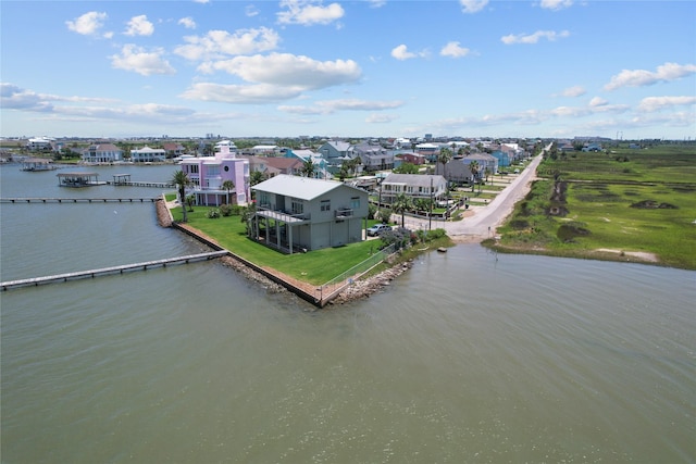 1022 Darcy St, Galveston, TX 77554 - aerial view of residential area with a nearby body of water