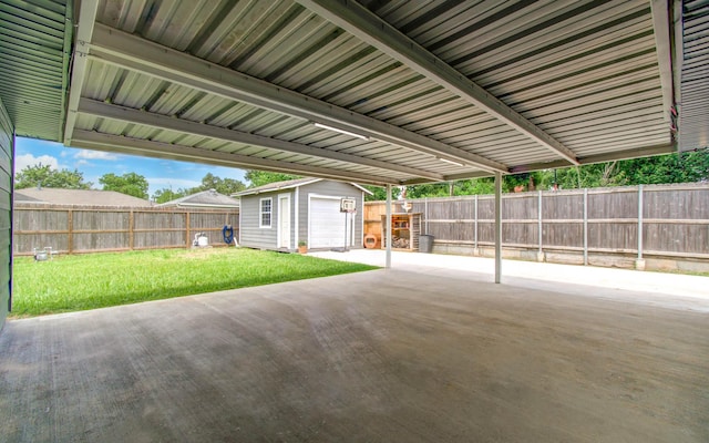 2020 Vince St, Pasadena, TX 77502 - view of patio with an outbuilding