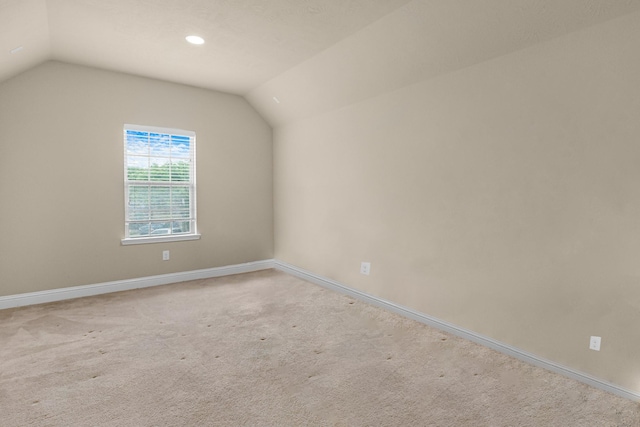 26010 Pagemill Ln, Richmond, TX 77406 - additional living space featuring vaulted ceiling, baseboards, carpet floors, and recessed lighting