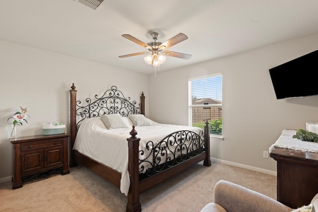 4423 Olive Field Ct, Richmond, TX 77469 - bedroom with light carpet, baseboards, and a ceiling fan