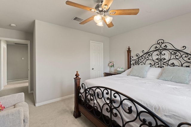 4423 Olive Field Ct, Richmond, TX 77469 - bedroom with light carpet, baseboards, and a ceiling fan