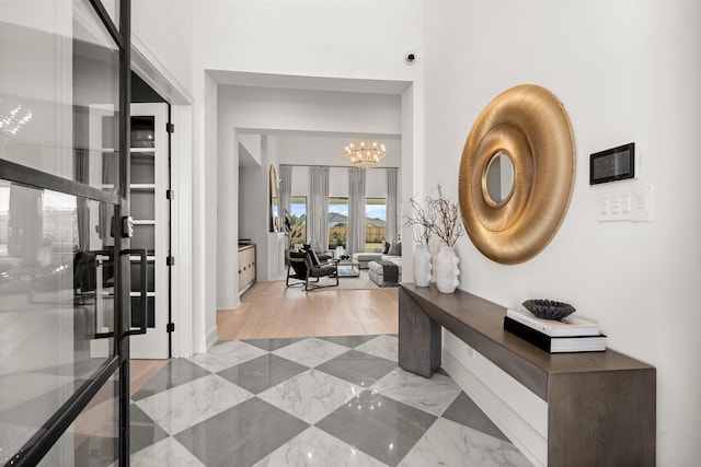 1902 Kessler Point Pl, Katy, TX 77493 - corridor featuring a chandelier