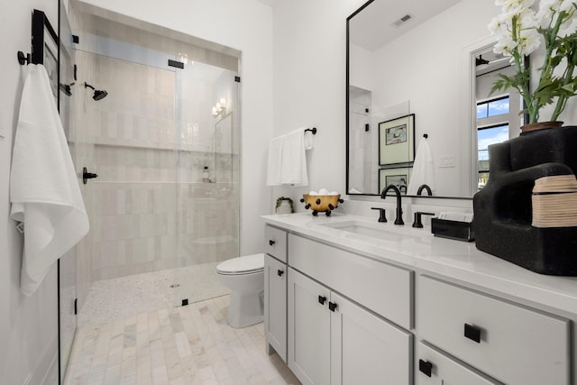 1902 Kessler Point Pl, Katy, TX 77493 - bathroom with toilet, a shower stall, and vanity