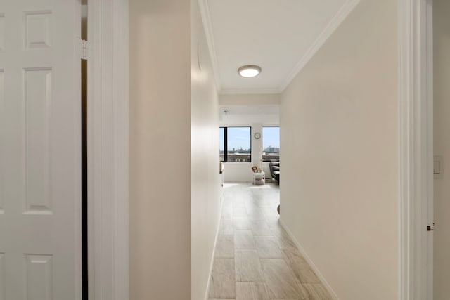 3525 Sage Rd Unit 1104, Houston, TX 77056 - hallway featuring ornamental molding and baseboards