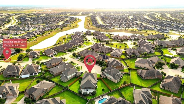 28907 Copper Break Ct, Katy, TX 77494 - aerial view of residential area featuring a large body of water