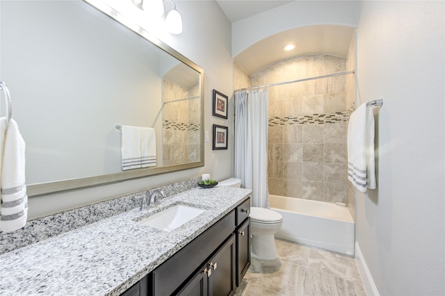 28907 Copper Break Ct, Katy, TX 77494 - full bath with vanity, toilet, shower / bath combo, and baseboards