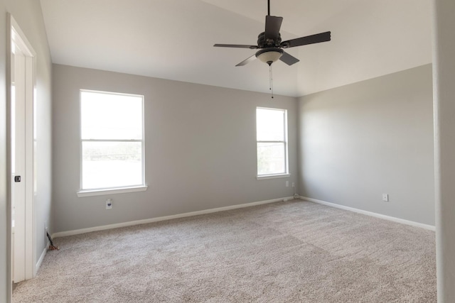 5903 Bonners Park Ct, Katy, TX 77449 - spare room featuring carpet flooring, baseboards, and ceiling fan