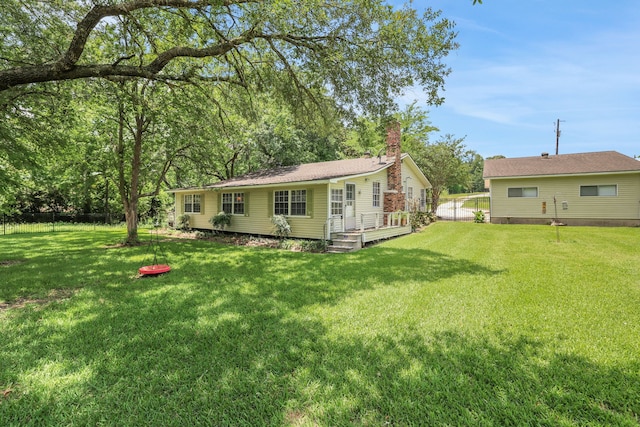 151 Lakeview Cir, Coldspring, TX 77331 - view of yard with a deck