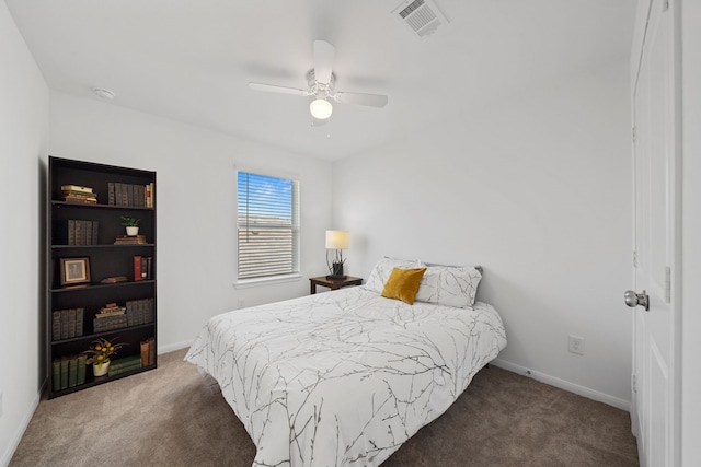 23515 Weir Box Rd, Hockley, TX 77447 - bedroom with carpet, baseboards, and ceiling fan