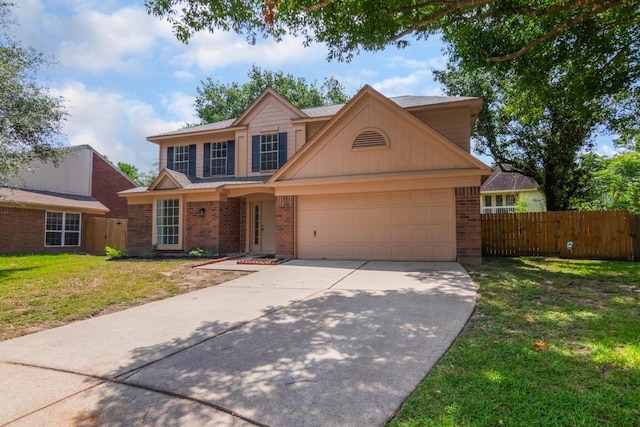 10107 Sands Trail Ct, Houston, TX 77064 - traditional-style house featuring brick siding, driveway, and an attached garage