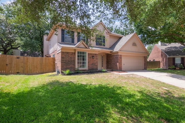 10107 Sands Trail Ct, Houston, TX 77064 - view of front of house featuring brick siding, concrete driveway, and an attached garage