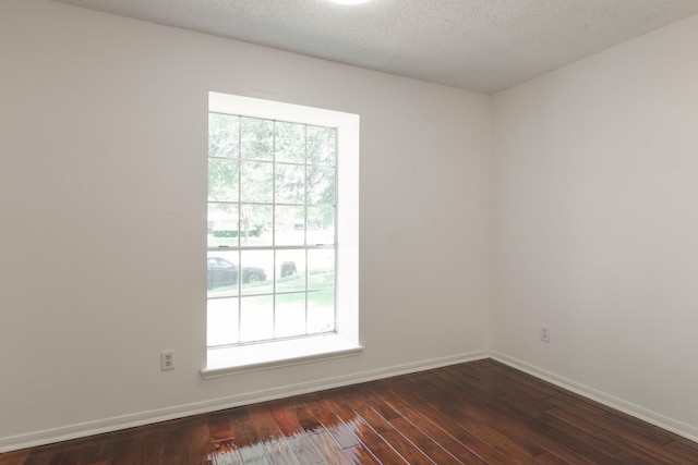 10107 Sands Trail Ct, Houston, TX 77064 - spare room featuring plenty of natural light, dark wood-type flooring, baseboards, and a textured ceiling