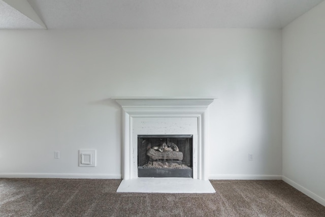 10107 Sands Trail Ct, Houston, TX 77064 - detailed view of carpet floors, baseboards, and a fireplace