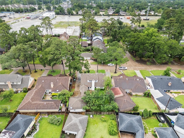 1139 Lehman St, Houston, TX 77018 - aerial view of property's location featuring nearby suburban area and a tree filled landscape