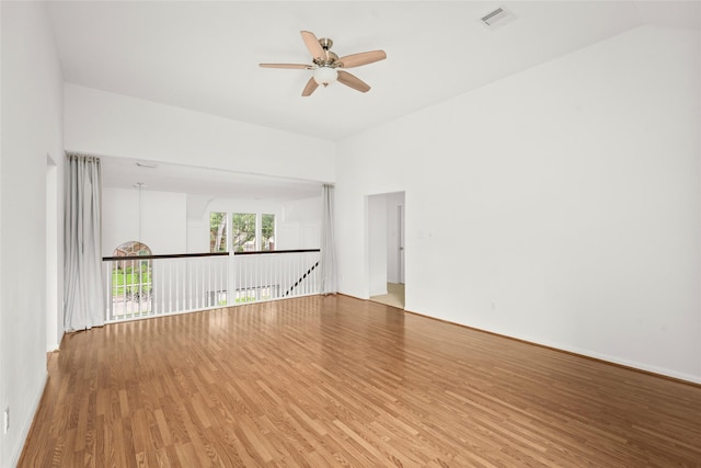 1706 Brightlake Way, Missouri City, TX 77459 - spare room featuring light wood-type flooring and ceiling fan