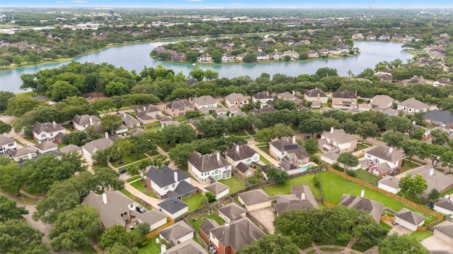 1706 Brightlake Way, Missouri City, TX 77459 - aerial perspective of suburban area featuring a large body of water