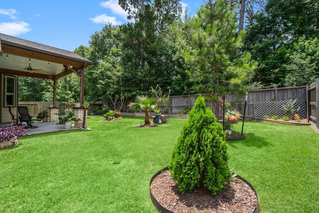 371 Westlake Terrace Dr, Conroe, TX 77304 - view of yard featuring a patio area and ceiling fan