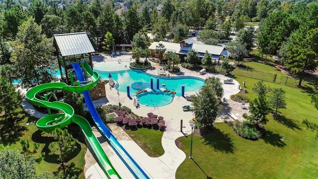 296 N Cascade Heights Dr, Montgomery, TX 77316 - aerial view of a pool area