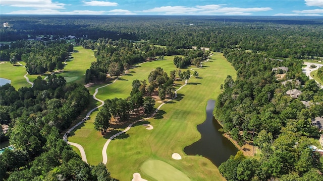 296 N Cascade Heights Dr, Montgomery, TX 77316 - view of property location with a heavily wooded area, a nearby body of water, and a local golf course