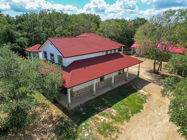 6121 County Road 225, Hungerford, TX 77448 - aerial view of property and surrounding area