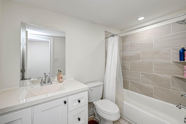 6121 County Road 225, Hungerford, TX 77448 - bathroom featuring toilet, vanity, and shower / bath combination with curtain