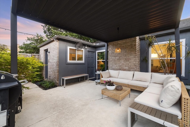2227 Holly Knoll St, Houston, TX 77077 - view of patio / terrace with outdoor lounge area and area for grilling