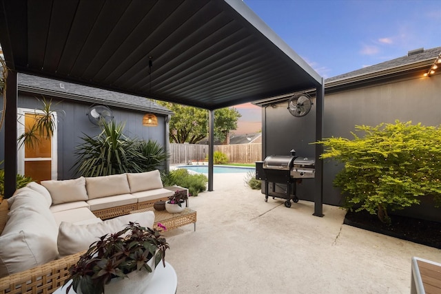 2227 Holly Knoll St, Houston, TX 77077 - view of patio with outdoor lounge area and a grill