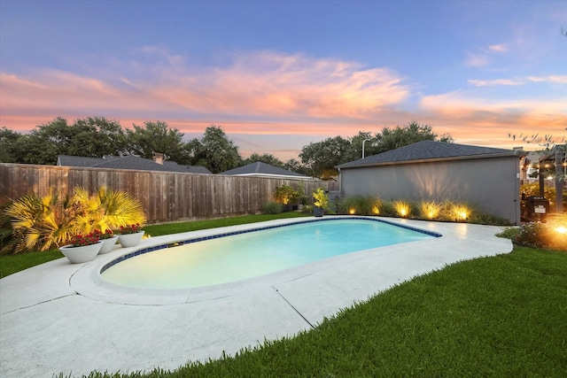 2227 Holly Knoll St, Houston, TX 77077 - view of pool at dusk