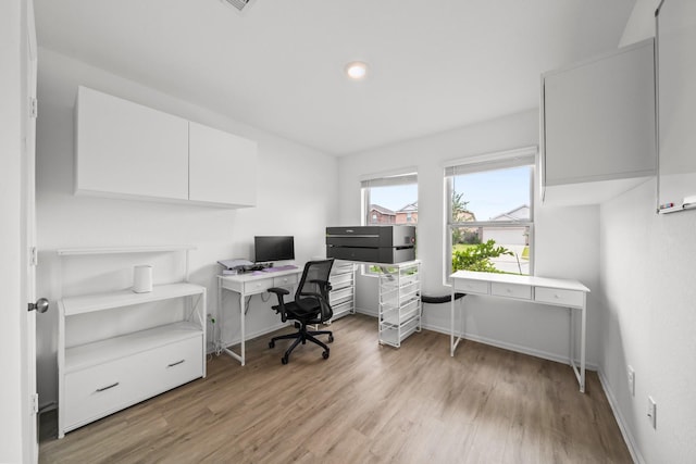 18107 Rockvine Dr, Hockley, TX 77447 - office space with baseboards and light wood-type flooring