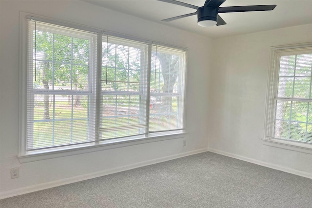 320 Azalea St, Lake Jackson, TX 77566 - spare room with ceiling fan, carpet, and healthy amount of natural light