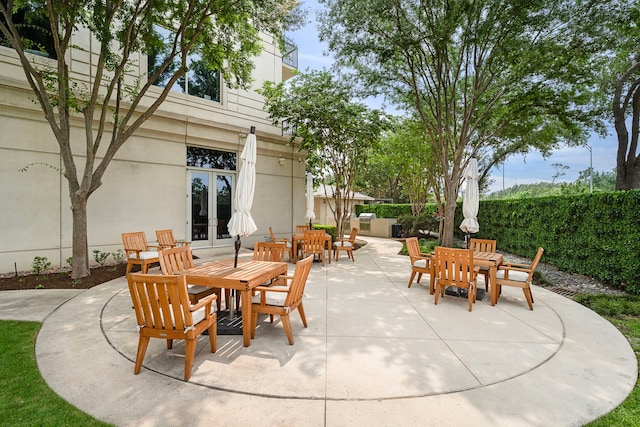 3333 Allen Pkwy Unit 1302, Houston, TX 77019 - view of patio / terrace with outdoor dining space and french doors