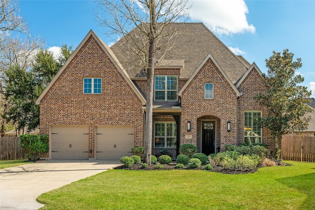 138 Kaden Creek Pl, Montgomery, TX 77316 - view of front of house with brick siding, driveway, an attached garage, and roof with shingles