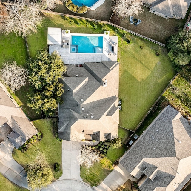 138 Kaden Creek Pl, Montgomery, TX 77316 - aerial view of property and surrounding area with a pool area