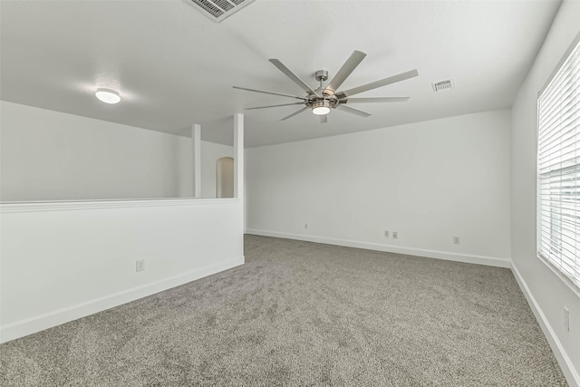 15503 Hickory Dale St, Cypress, TX 77429 - carpeted empty room featuring a ceiling fan, plenty of natural light, and baseboards